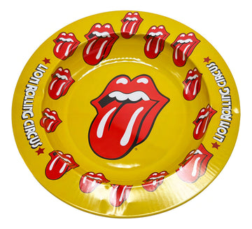 Cenicero Circular De Mesa Lion Rolling Circus Stones Color Amarillo Rolling Stones