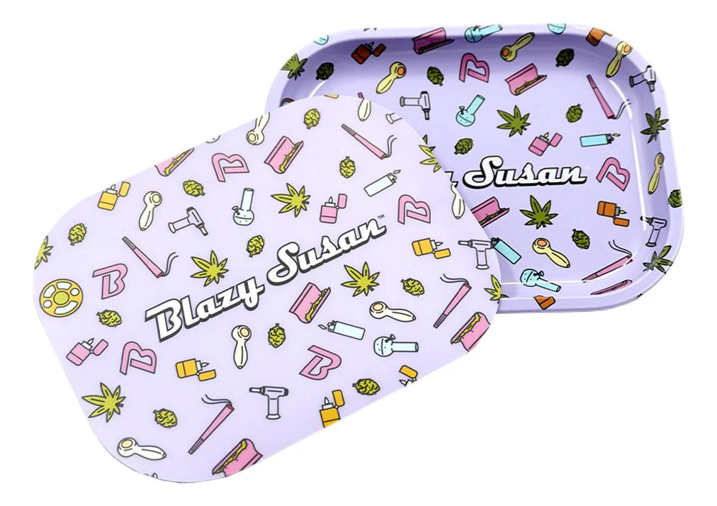 Cenicero Charola Con Tapa Purple Icon Chica Blazy Susan