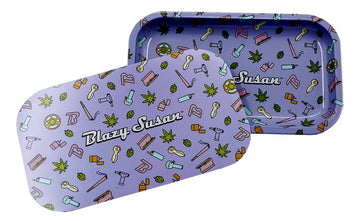 Cenicero Charola Con Tapa Purple Icon Mediana Blazy Susan