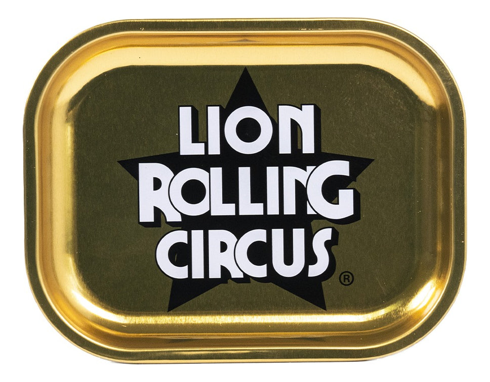 Charola Para Rolar Metal Chica Gold Lion Rolling Circus