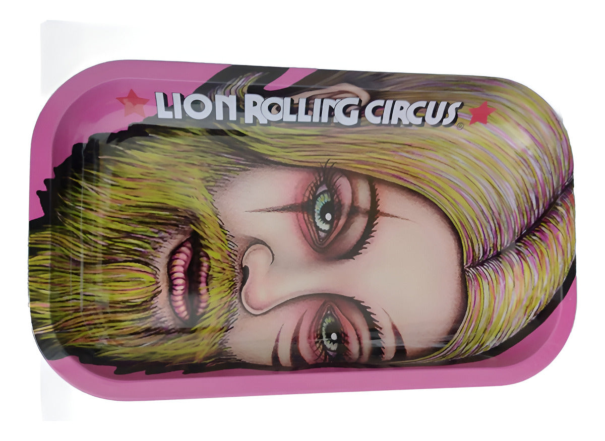 Charola Mediana De Metal Brasil Lion Rolling Circus