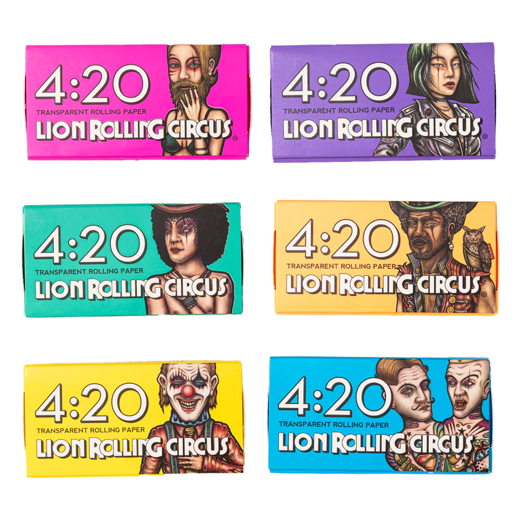 Papel de LIar Celulosa 1 1/4 420 Hojas por Paquete Lion Rolling Circus