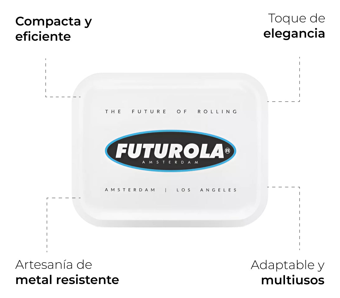 Charola Para Rolar Bandeja Forjar Futurola Mediana Blanca