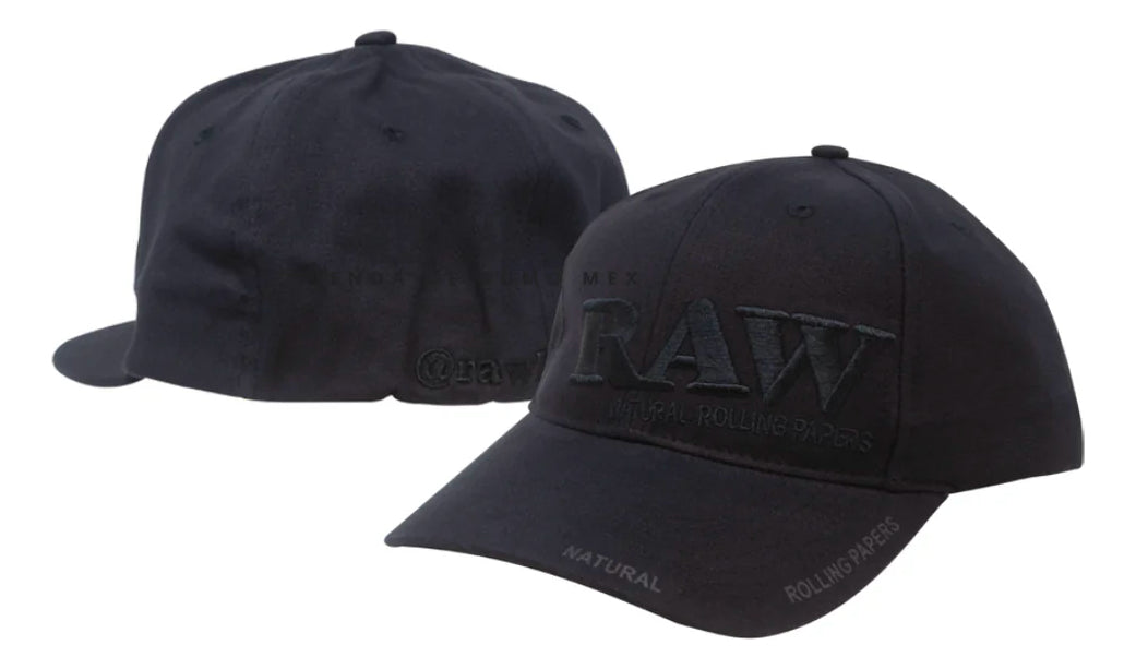 Gorra Raw Poker Hat Edición Black On Black Plana