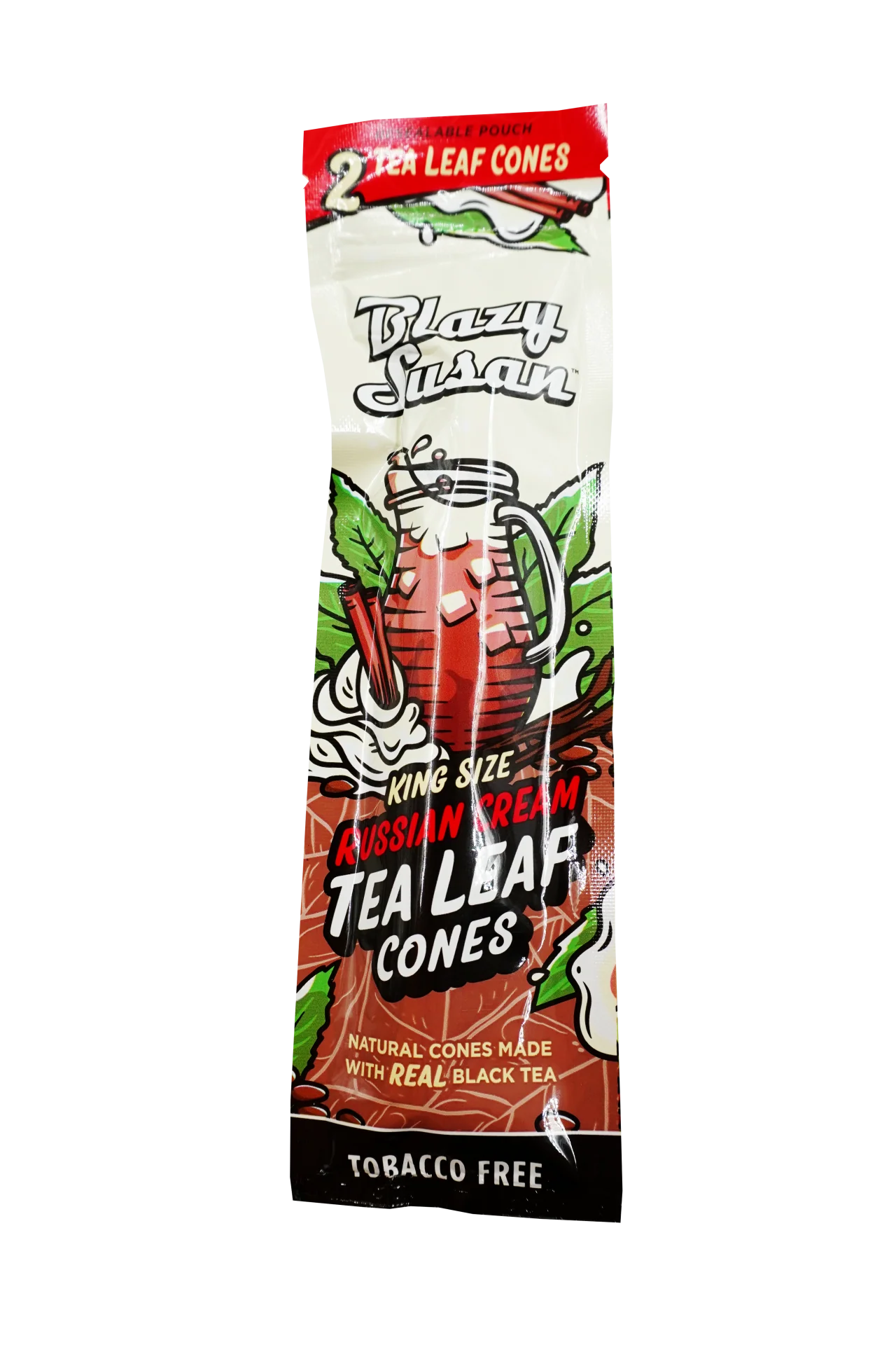 A package of Russian cream tea leaf cones, which is a type of tea cone.