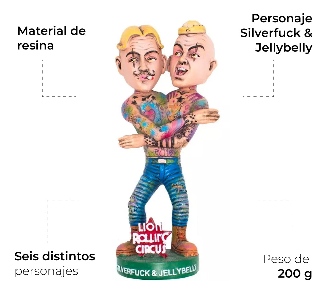 Muñeco Silverfuck & Jellybelly Coleccion Lion Rolling Circus
