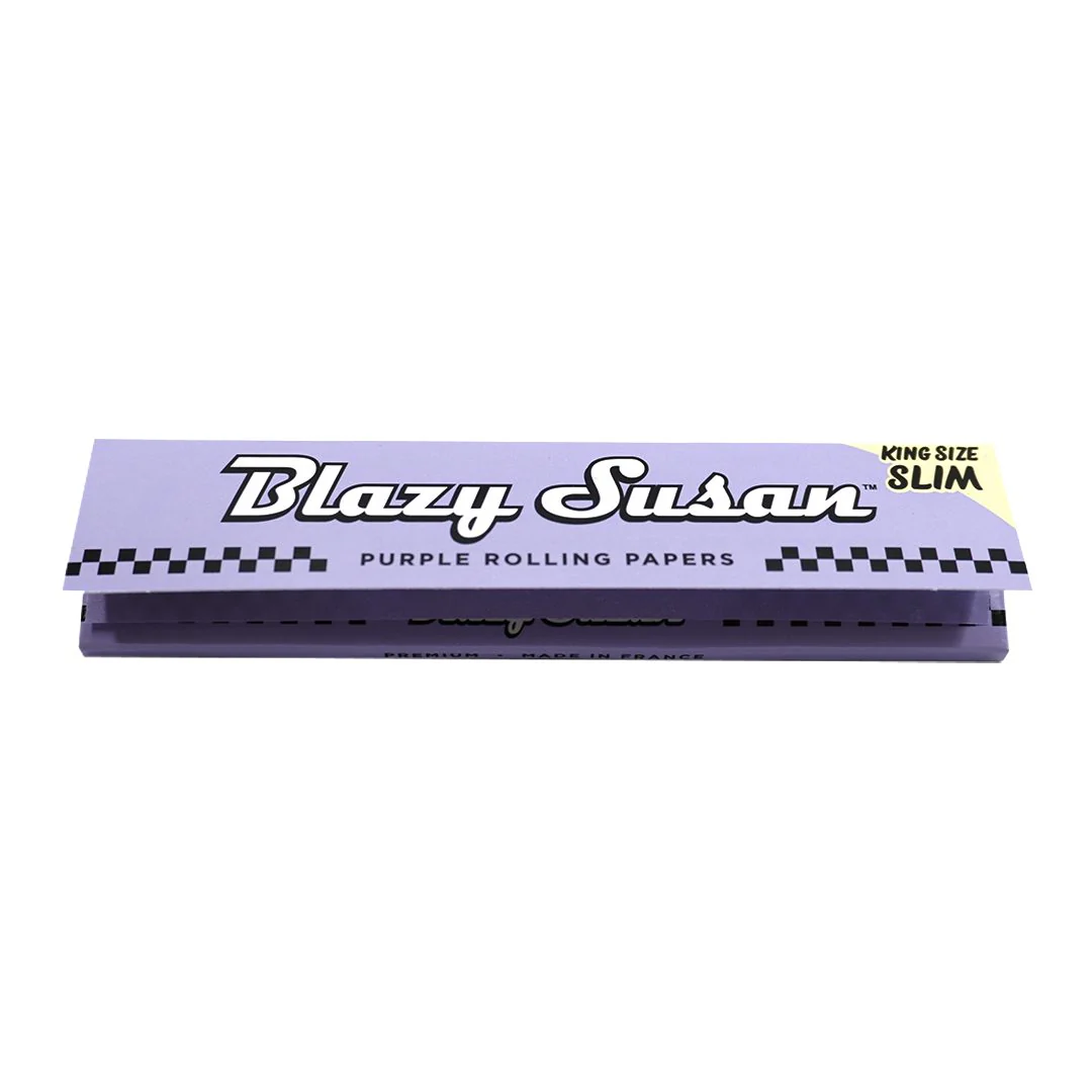 A purple rectangular box with the text "Blazy Susan" printed on it, indicating that it is a product from the brand Blazy Susan.