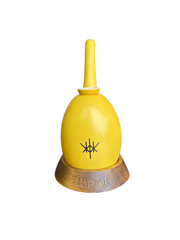 Pipa Bong Macusi Ceramica Artesanal Bubbler Amarrillo