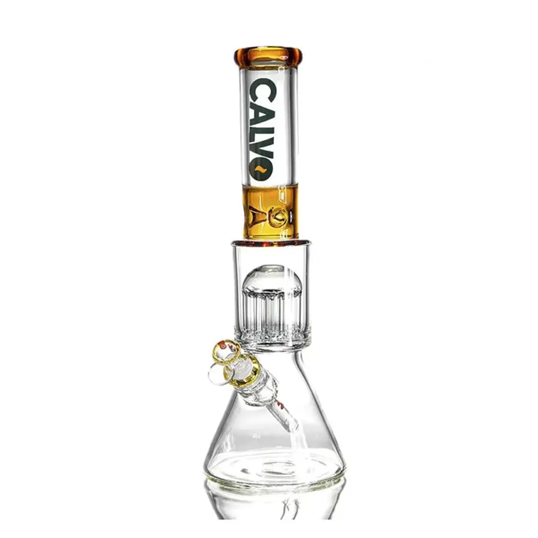 Bong Calvo Glass Tree Perc 7mm Grosor Ambar