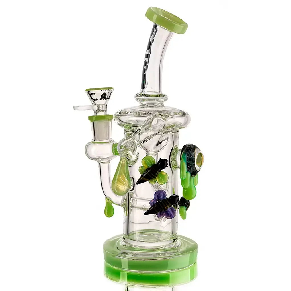 Bong Calvo Glass Bee Recycler Color Verde