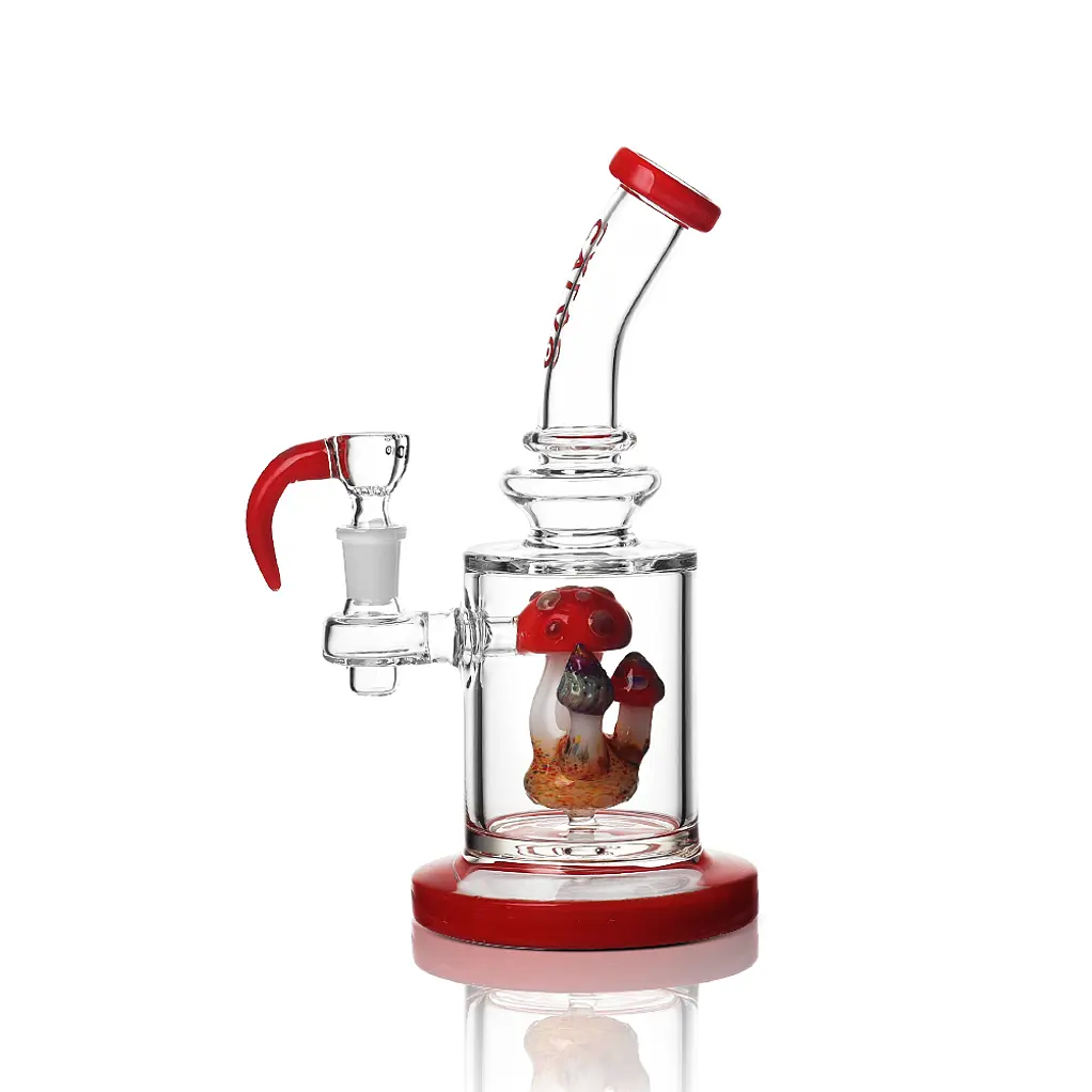Bong Calvo Glass Mushroom Rig Red 21 Cm