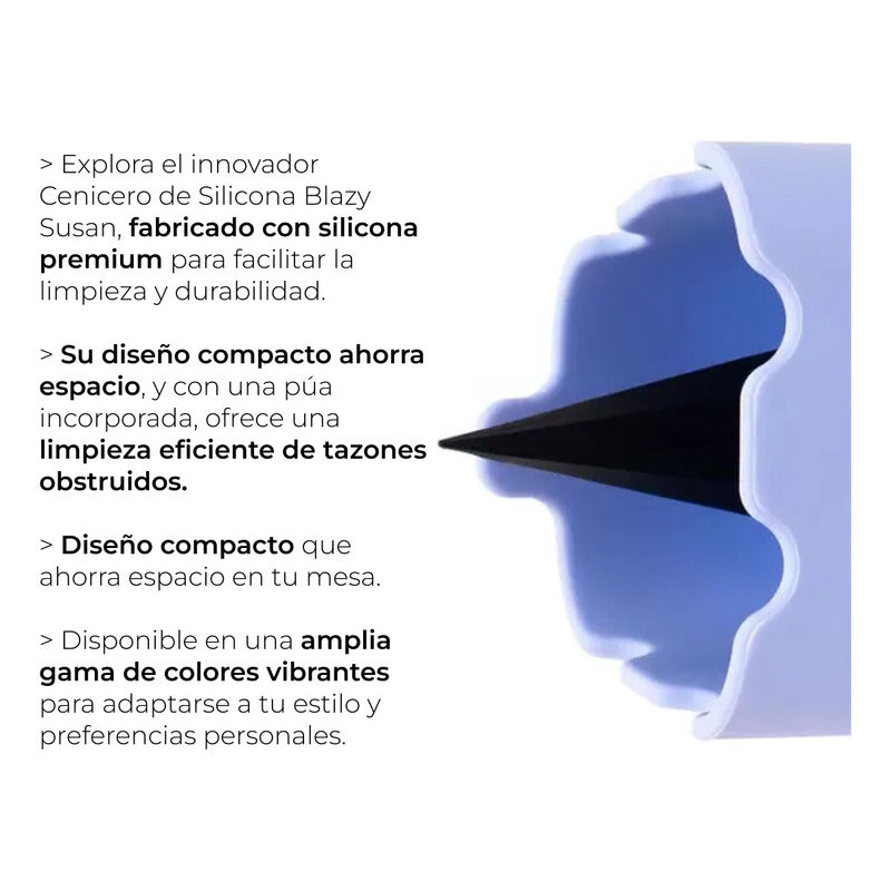 Cenicero De Silicon Resistente Y Lavable Blazy Susan