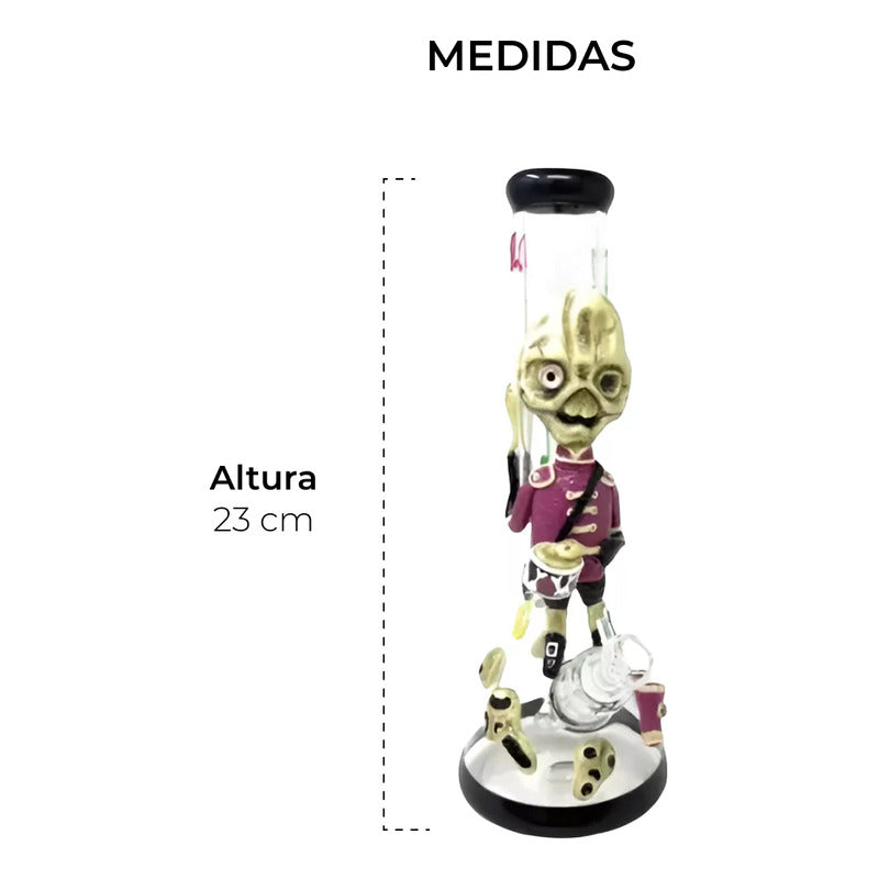Ice Bong De Vidrio De Zoombie Tamborero (agua)