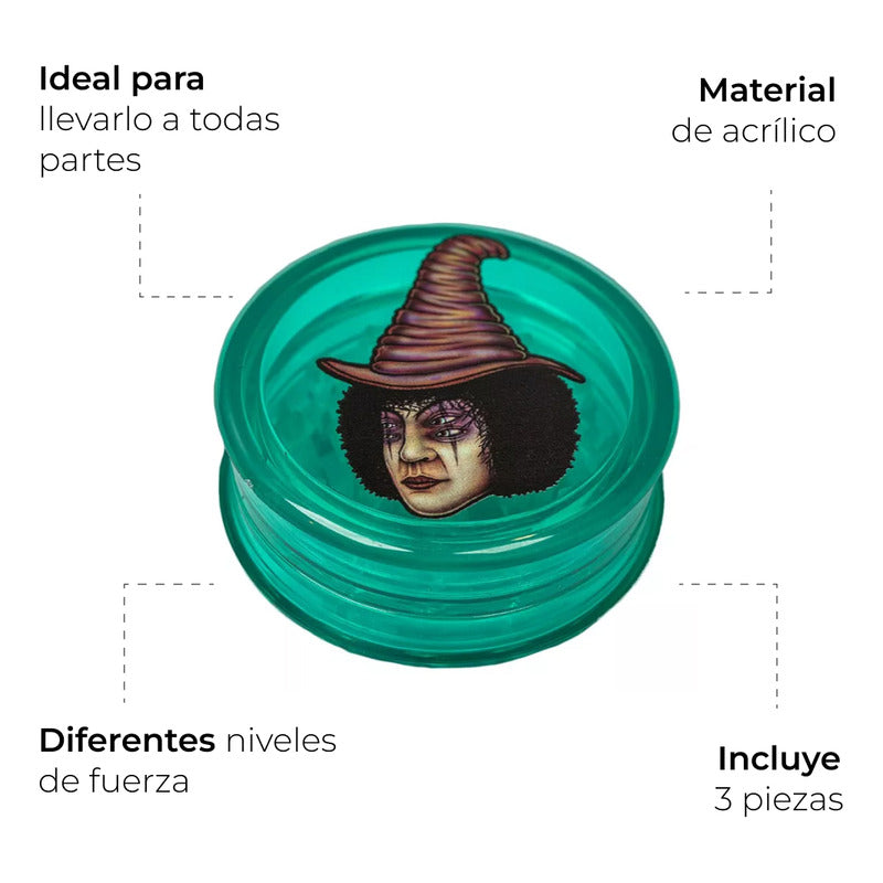 Grinder Acrilico 3 Partes 50mm Lion Rolling Circus