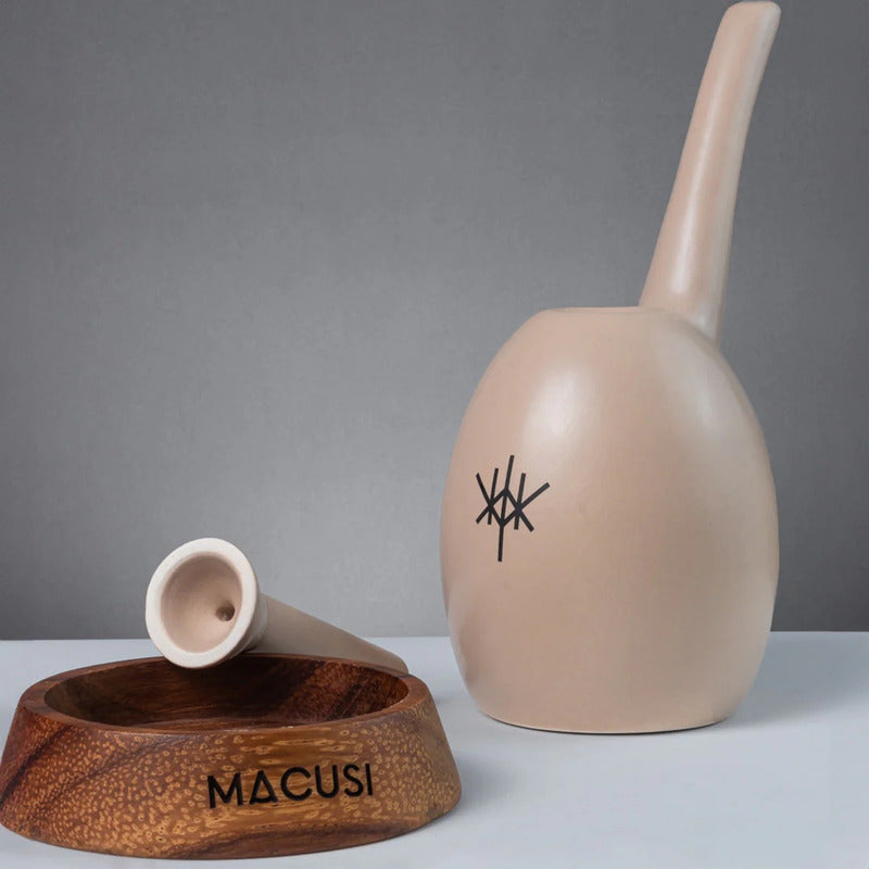 Pipa Bong Macusi Ceramica Artesanal Bubbler Macadamia