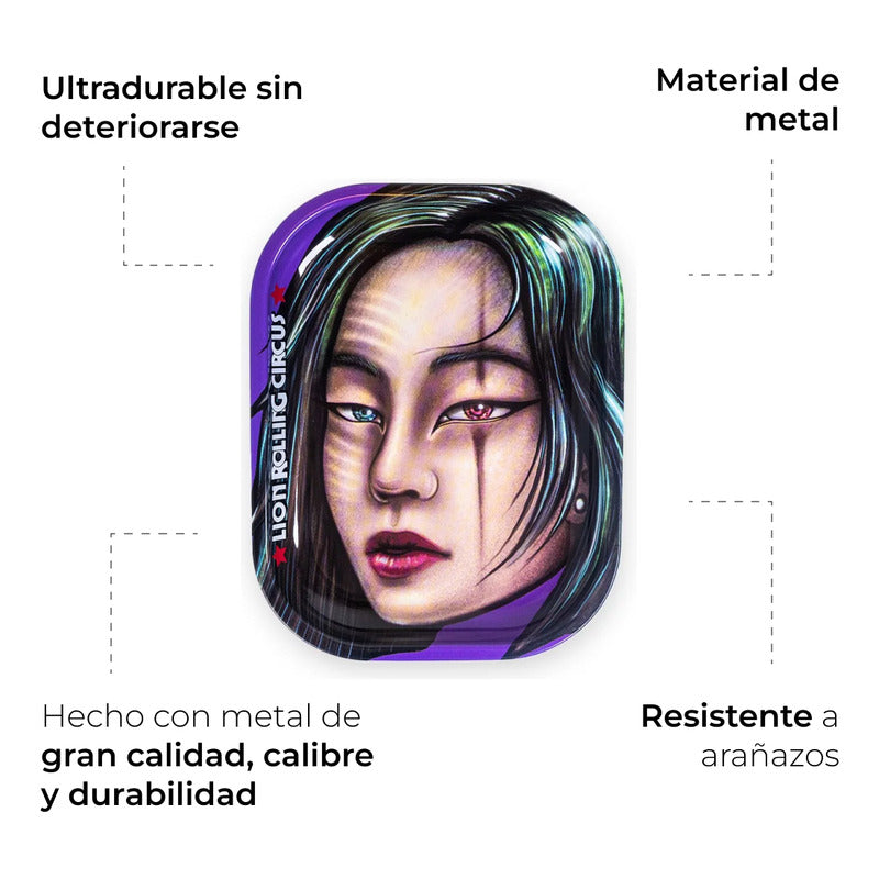 Charola De Metal Bandeja Chica Full Print Lion Rolling Circus