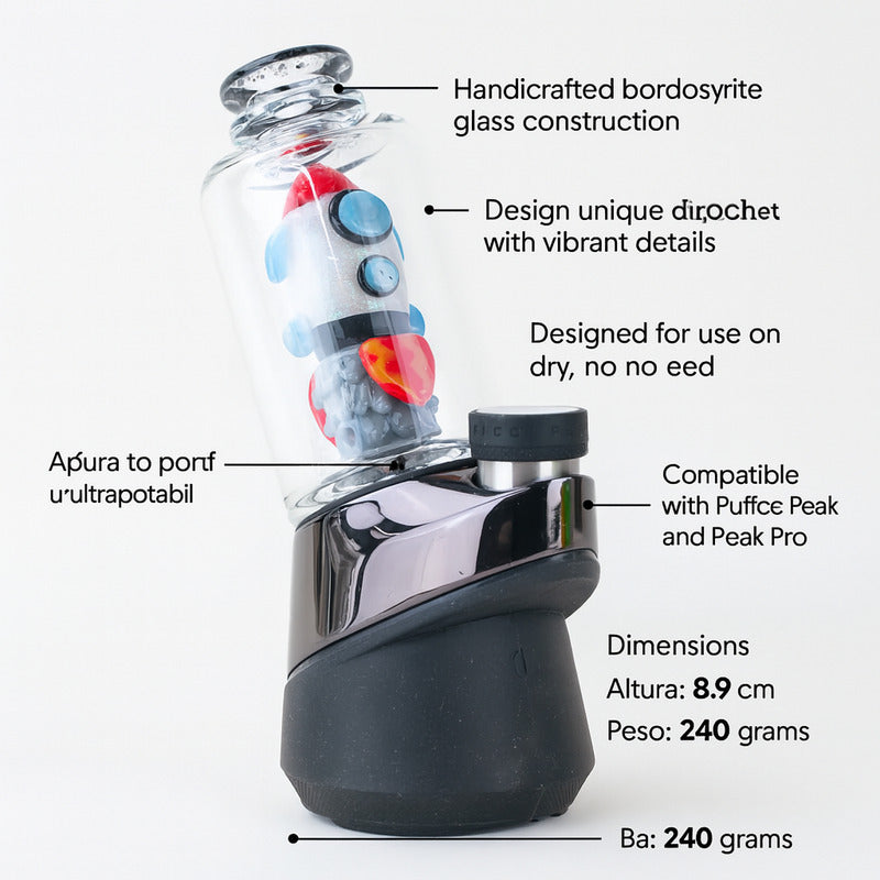 Bong Empire Glassworks Puffco Peak Cohete Brilla En La Oscuridad