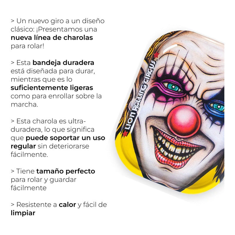 Charola De Metal Bandeja Chica Full Print Lion Rolling Circus