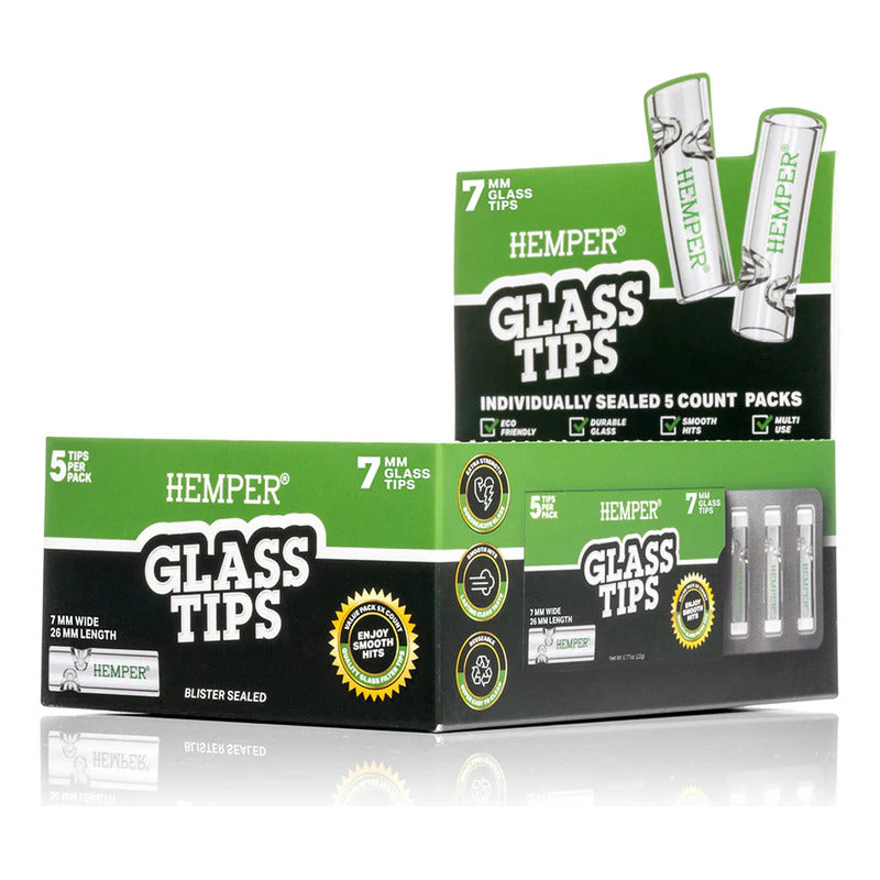 Boquilla Bong  Hemper Glass Borosilicate 7mm Display Borisilicate Blanco