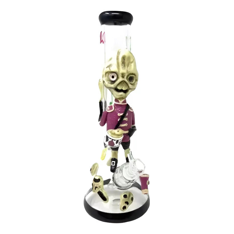 Ice Bong De Vidrio De Zoombie Tamborero (agua)