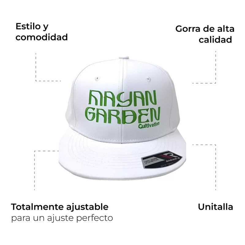 Gorra Mayan Garden Plana Blanca Blanco Unitalla