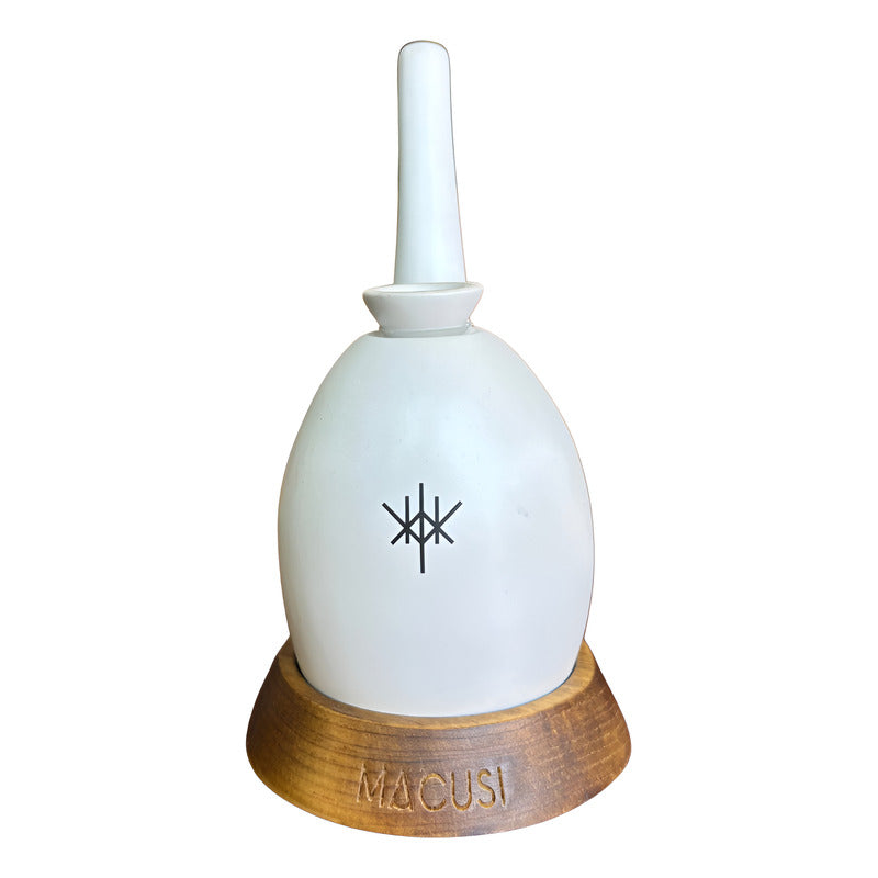 Pipa Bong Macusi Ceramica Artesanal Bubbler Blanco