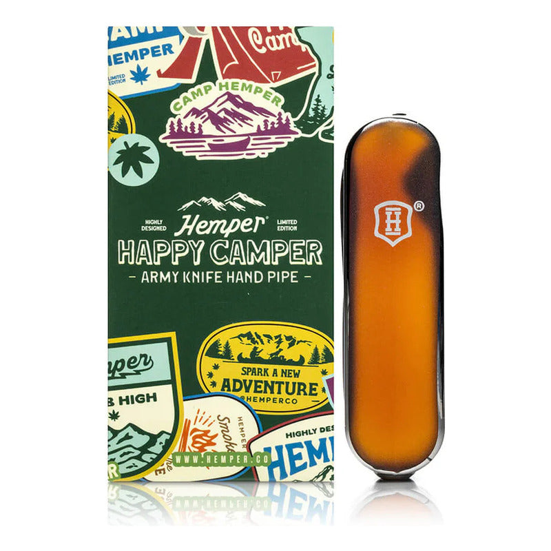 Bong Pipa De Mano Hemper Multiusos Happy Camper Army Knife