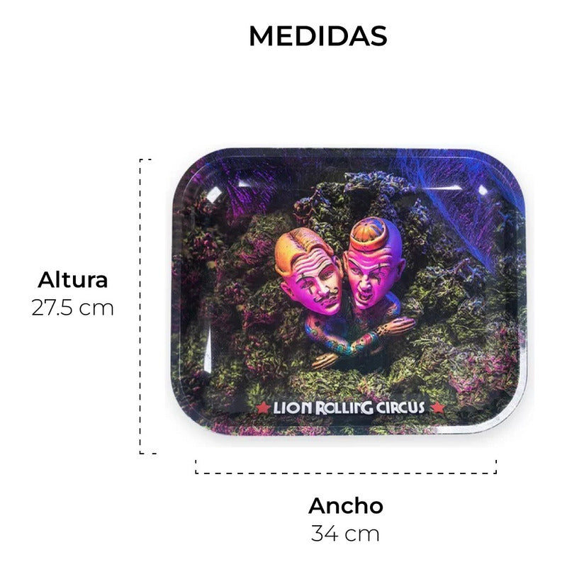 Charola De Metal Bandeja Grande Lion Rolling Circus