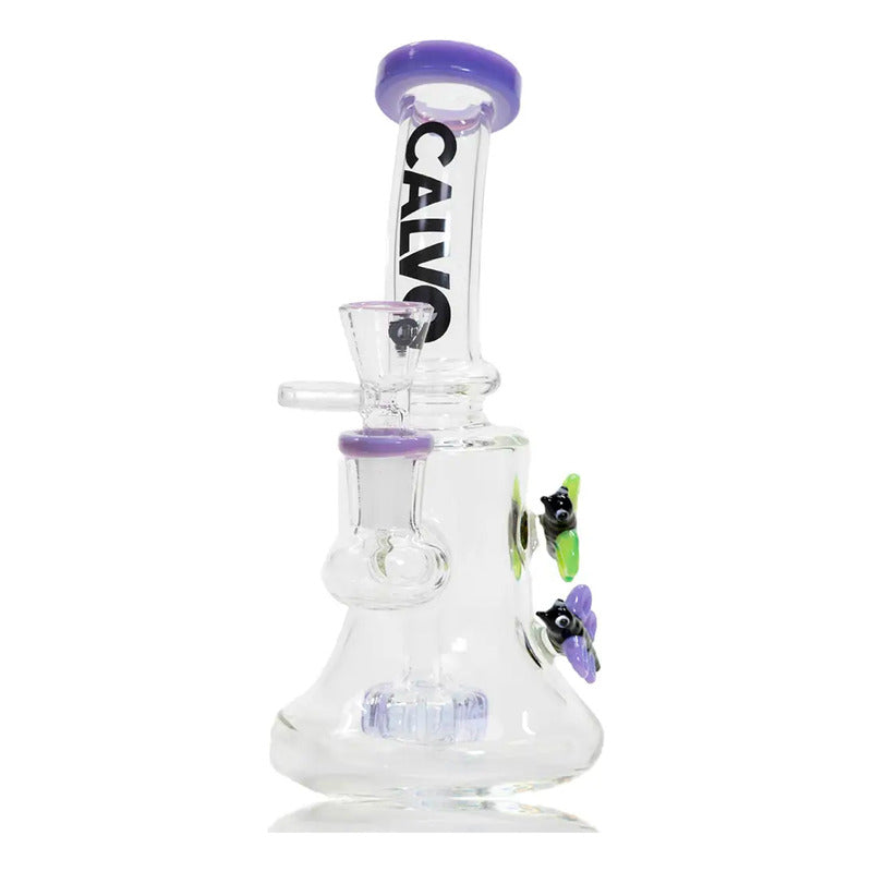 Bong Calvo Glass De Abeja 19 Cm Abeja Violeta