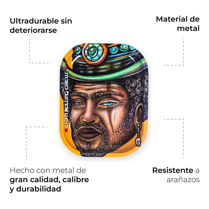 Charola De Metal Bandeja Chica Full Print Lion Rolling Circus