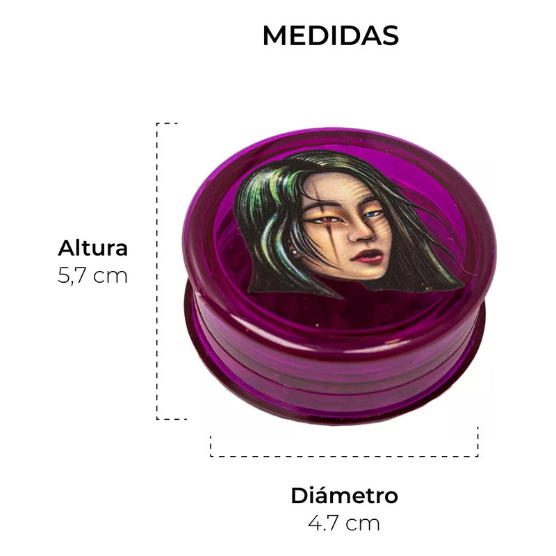 Grinder Acrilico 3 Partes 50mm Lion Rolling Circus