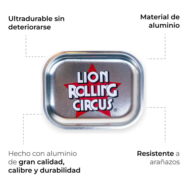 Charola De Metal Chica Silver Lion Rolling Circus