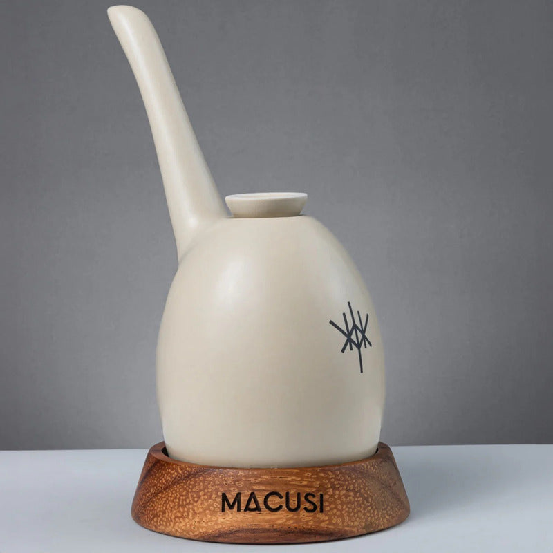 Pipa Bong Macusi Ceramica Artesanal Bubbler Arena Beige