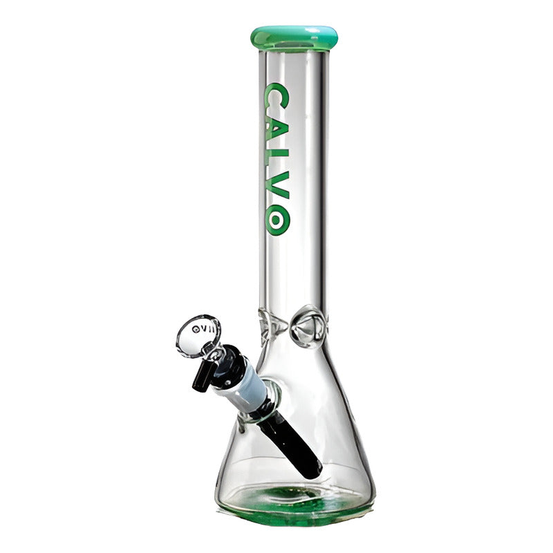 Bong Calvo Glass Mandala Beaker Lite Color Verde