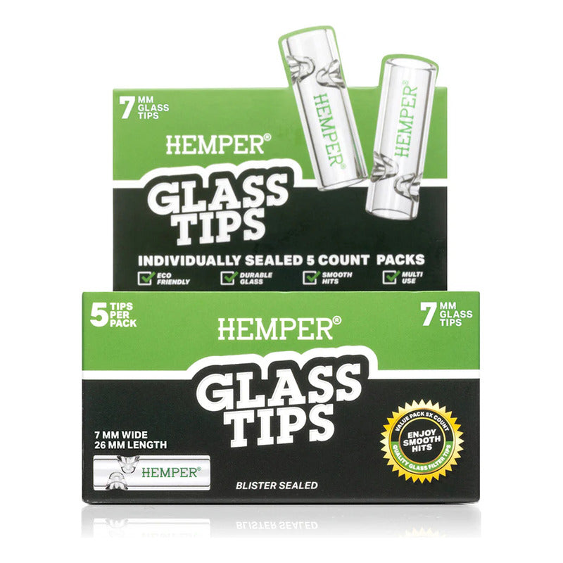 Boquilla Bong  Hemper Glass Borosilicate 7mm Display Borisilicate Blanco