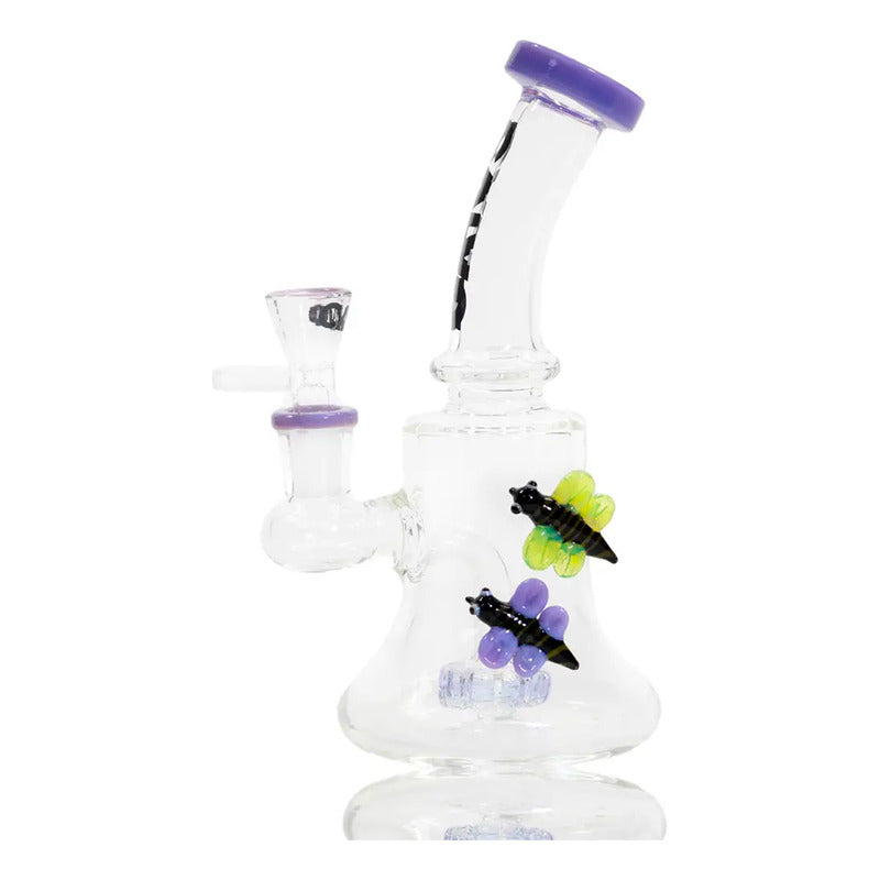 Bong Calvo Glass De Abeja 19 Cm Abeja Violeta
