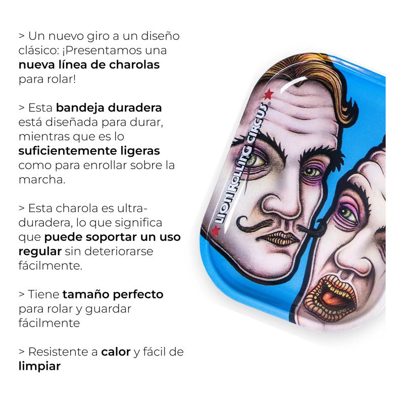 Charola De Metal Bandeja Chica Full Print Lion Rolling Circus