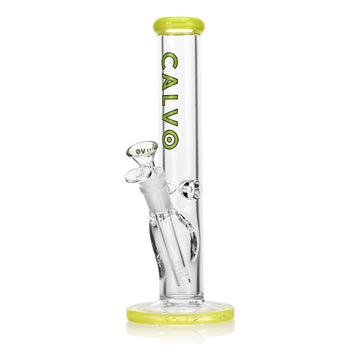 Bong Calvo Glass  Straight Tube Premium 25cm Premium Verde Lima
