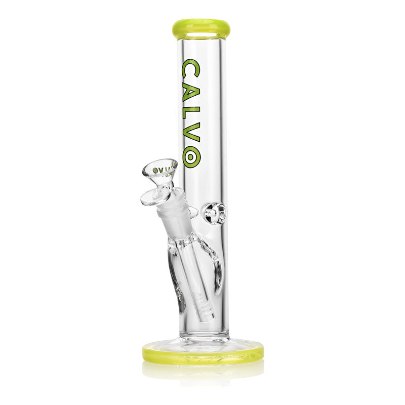 Bong Calvo Glass  Straight Tube Premium 25cm Premium Verde Lima