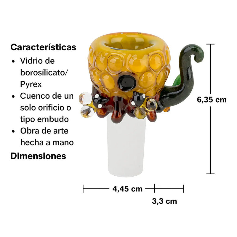 Pieza Para Bong Empire Glassworks Colmena Amarrillo 14 Mm