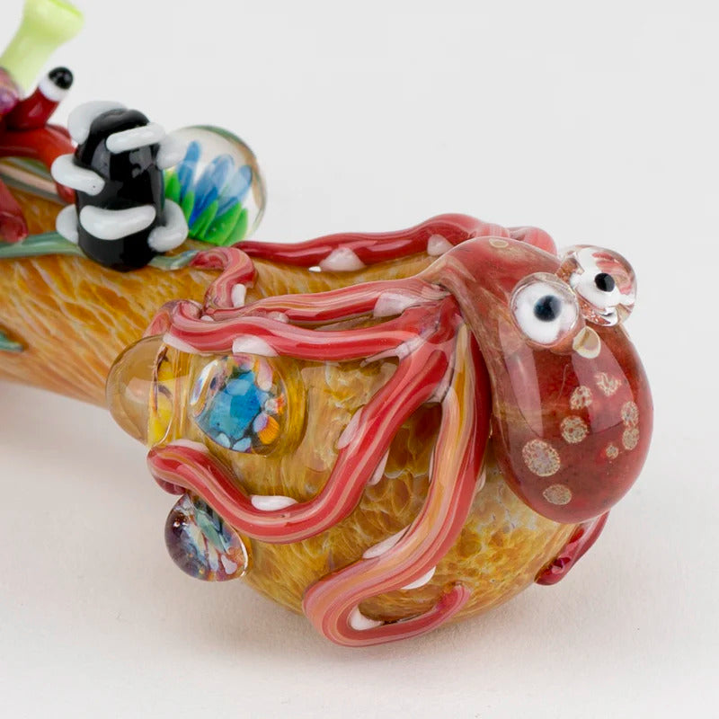 Bong Empire Glassworks Pipa Kraken Kraken Coral