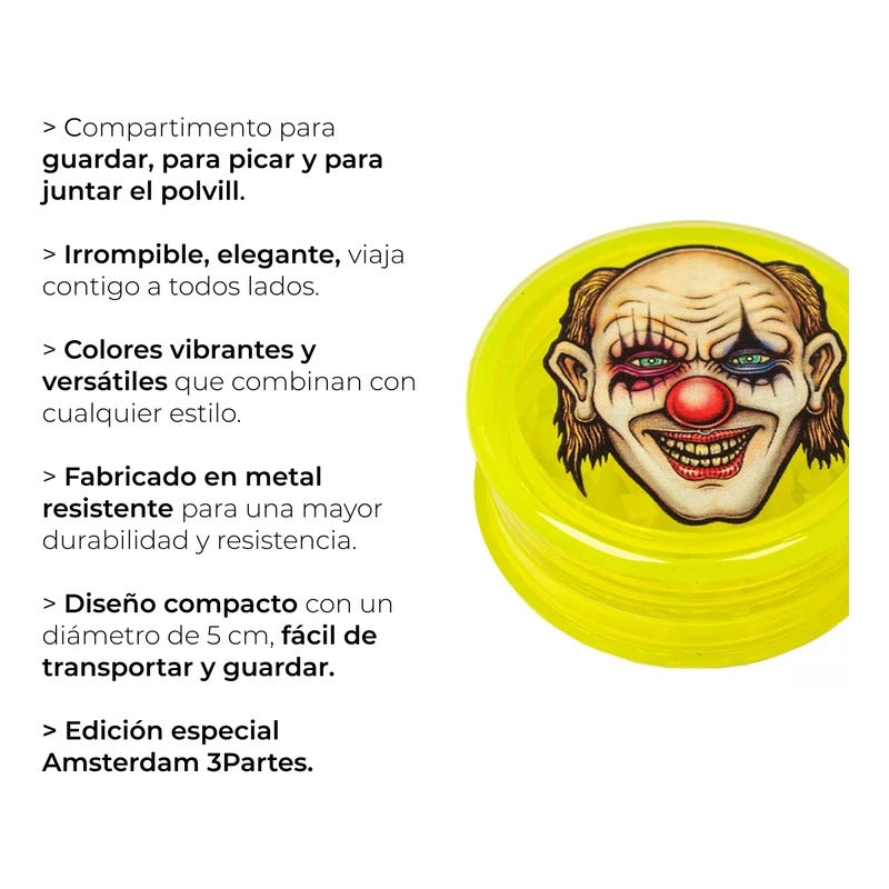 Grinder Acrilico 3 Partes 50mm Lion Rolling Circus