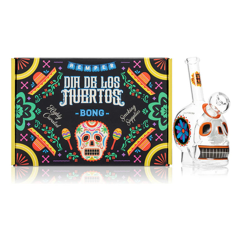 Bong Hemper Dia De Los Muertos Skull Día De Los Muertos