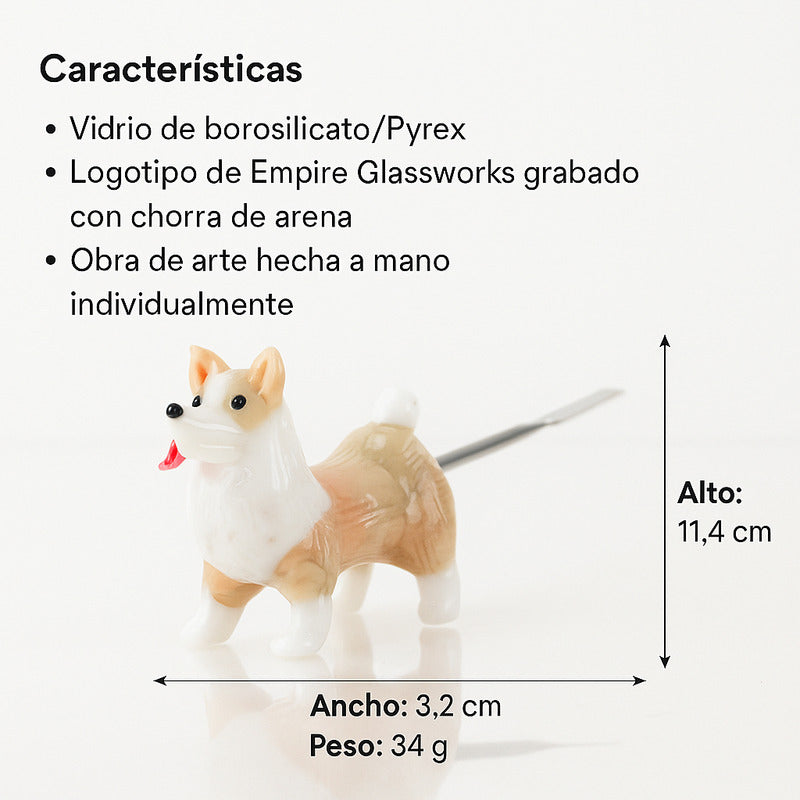Dabber Espatula Diseño Empire Glassworks Multicolor Corgi