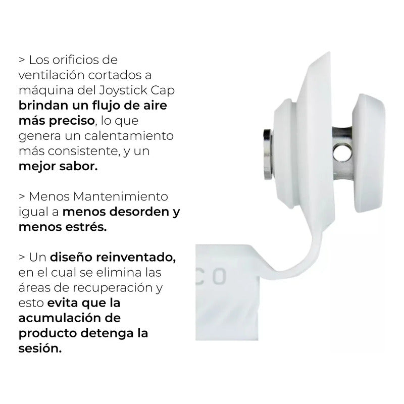 Puffco Peak Pro Joystick Cap Pearl Blanco