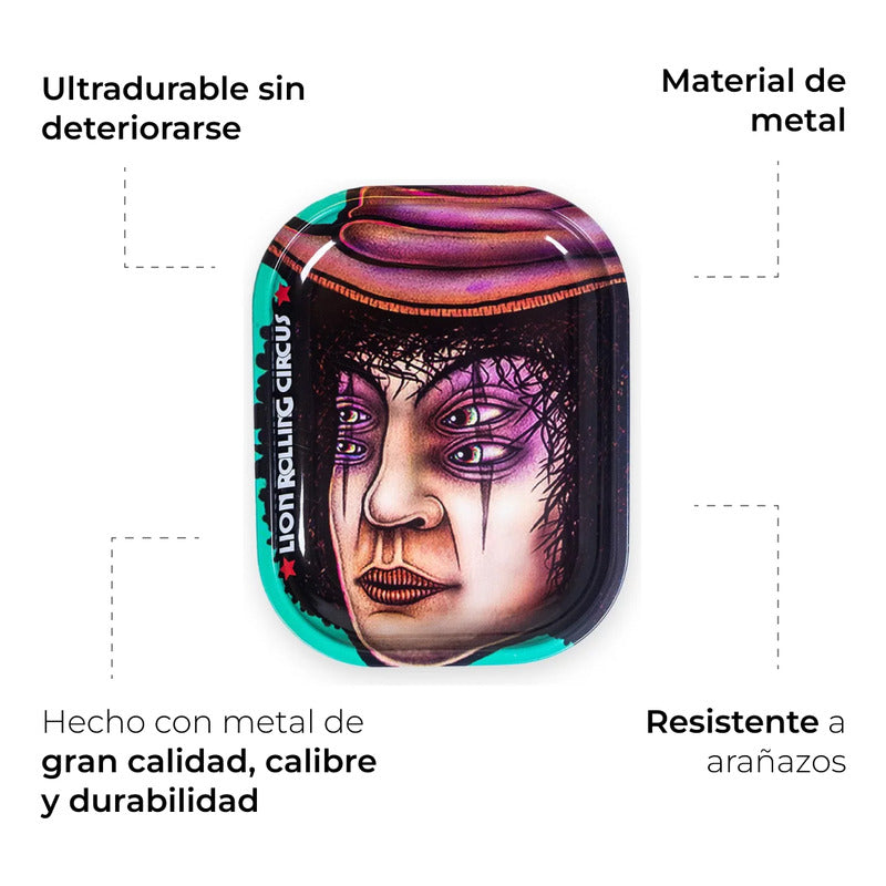 Charola De Metal Bandeja Chica Full Print Lion Rolling Circus