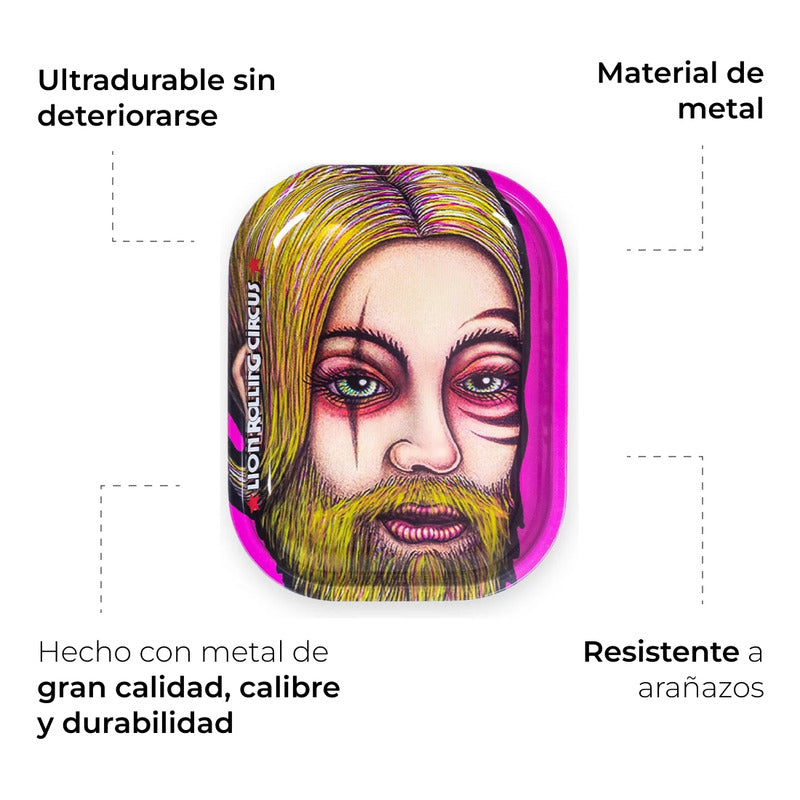 Charola De Metal Bandeja Chica Full Print Lion Rolling Circus