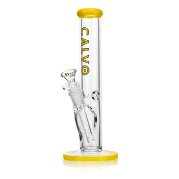 Bong Calvo Glass  Straight Tube Premium 25cm Premium Amarillo