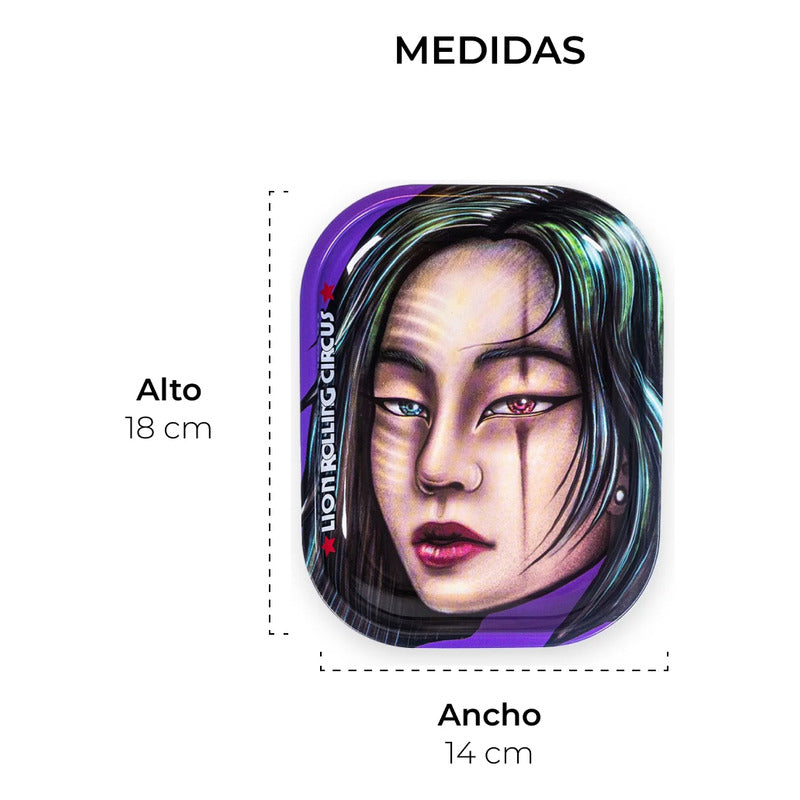 Charola De Metal Bandeja Chica Full Print Lion Rolling Circus