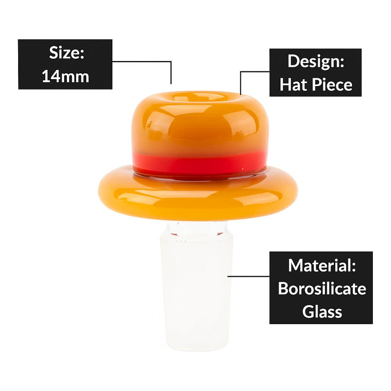 Pieza Para Bong Empire Glassworks Hat Sombrero Naranja Claro